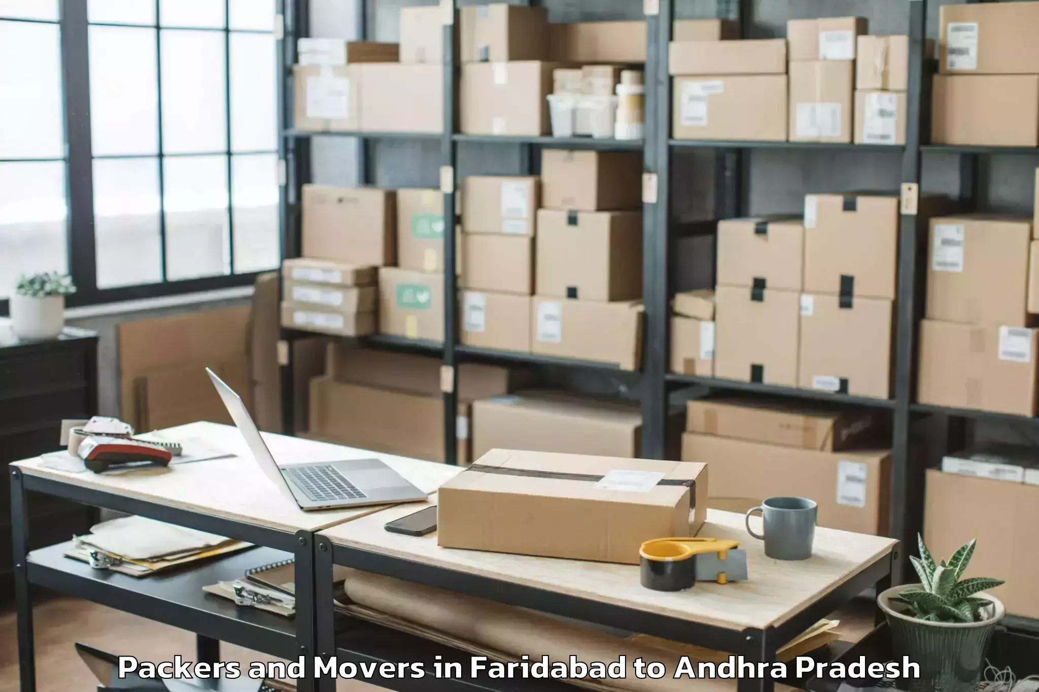 Easy Faridabad to Akasahebpet Packers And Movers Booking